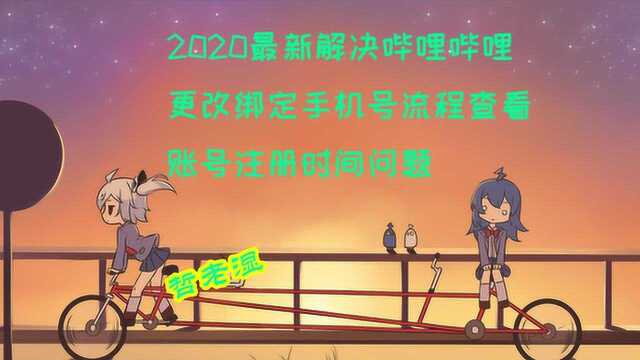 2020最新解决哔哩哔哩更改绑定手机号流程查看账号注册时间问题