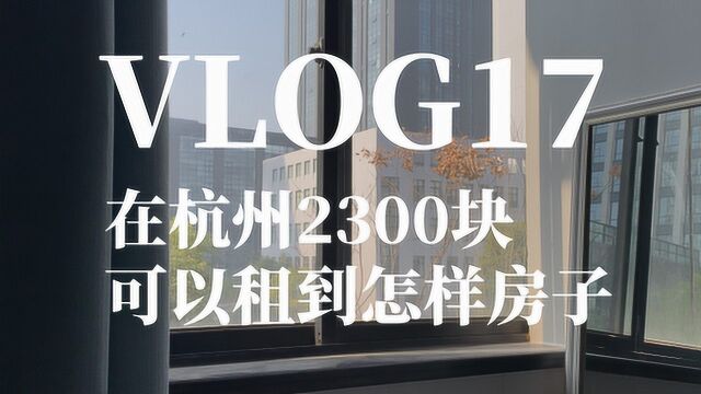 VLOG17 在杭州滨江区2300块租能到怎样的房子