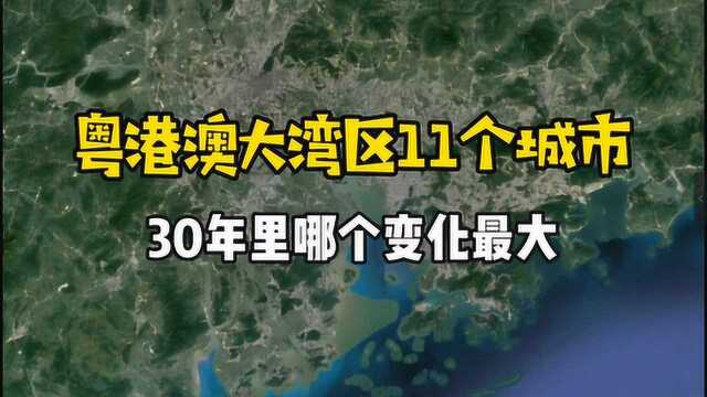 卫星图:粤港澳大湾区11个城市,30年哪个变化最大?