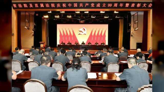 省法院机关及直属法院庆祝中国共产党建党99周年暨表彰大会召开