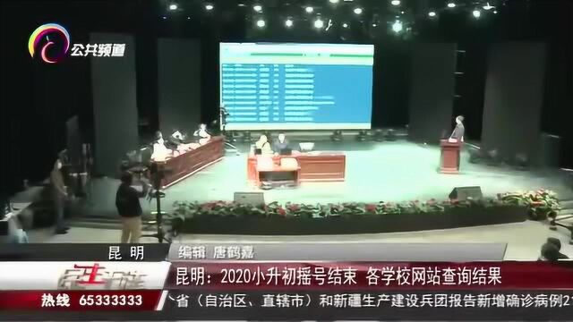 昆明:2020小升初摇号结束,各学校网站查询结果