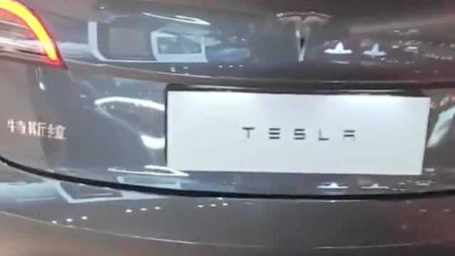 特斯拉model3,内饰现场拍摄