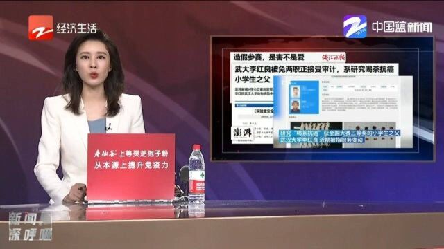 武大李红良被免两职正接受审计,系研究喝茶抗癌小学生之父