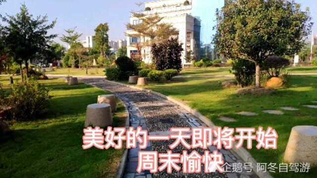 驻足公司办公楼前美景,开启11月自驾游模式