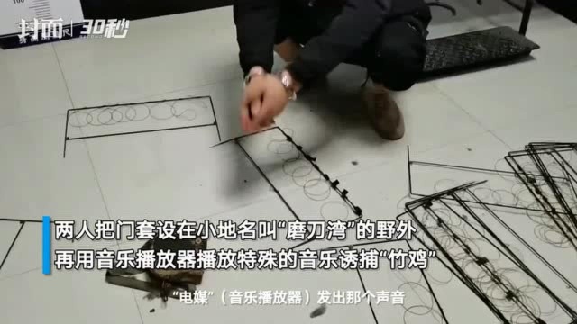 30秒 | 播放特殊音乐诱捕野生动物 四川达州两男子被抓现行