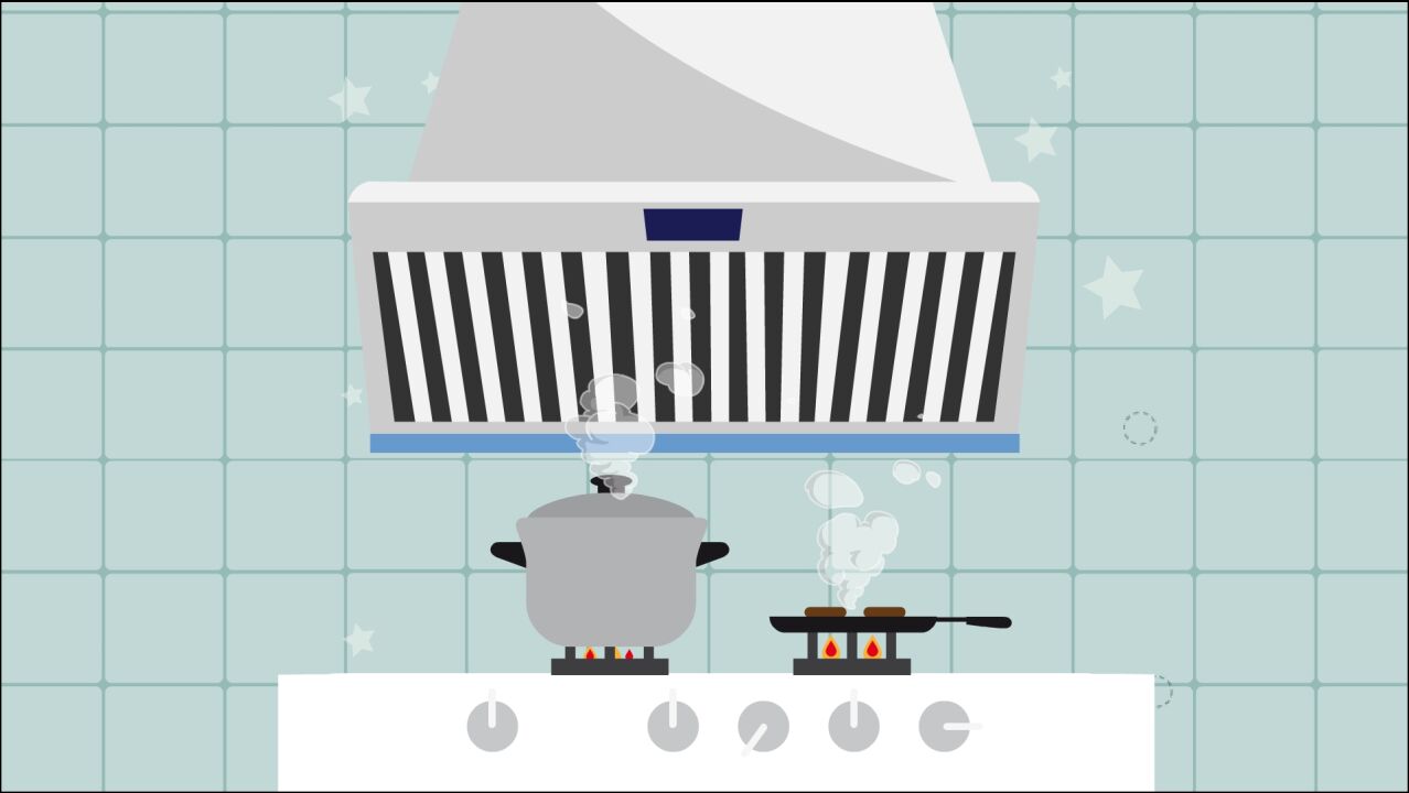 同学们,抽油烟机是家里的必备电器,它是怎么把油烟带走的呢