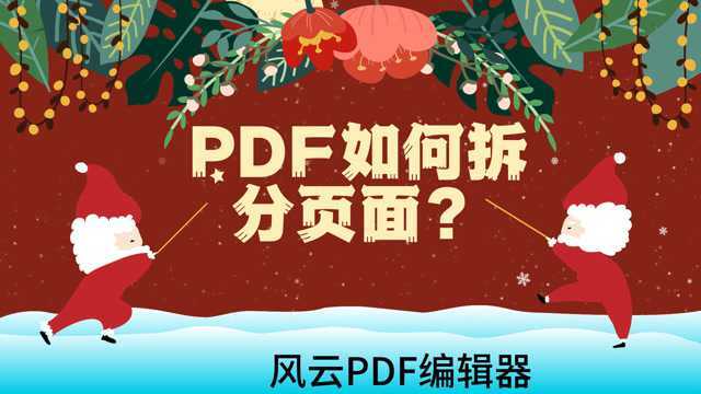 PDF如何拆分页面?