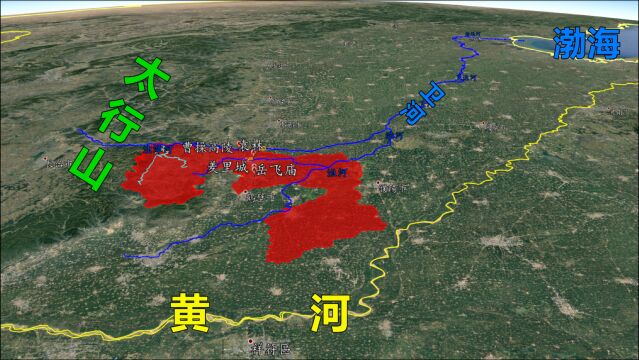 安阳为什么是七朝古都?殷邺故都袁世凯埋葬地,三维地图看河南安阳