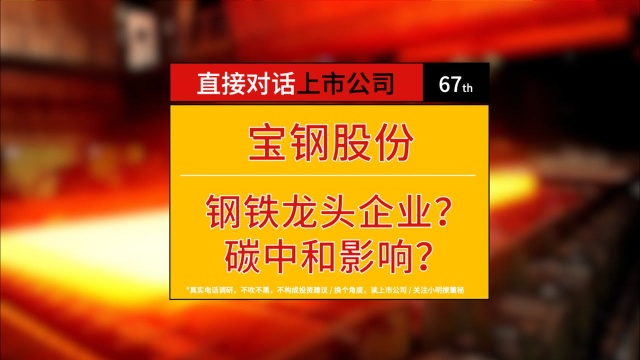 全球前三的钢铁龙头宝钢股份核心竞争力是什么?如何应对钢铁行业碳达峰、碳中和?