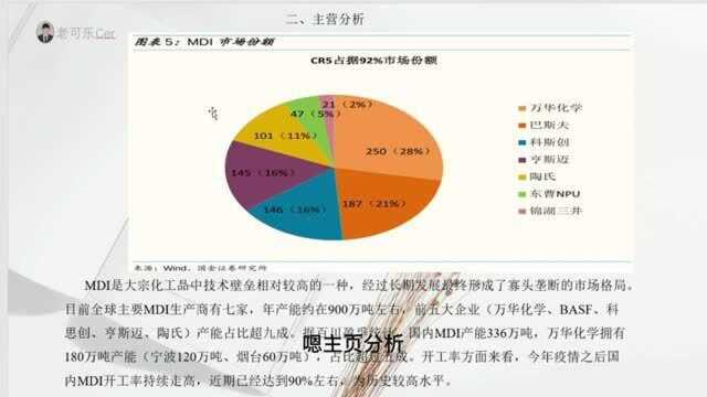 MDI制造企业,万华化学,化工龙头