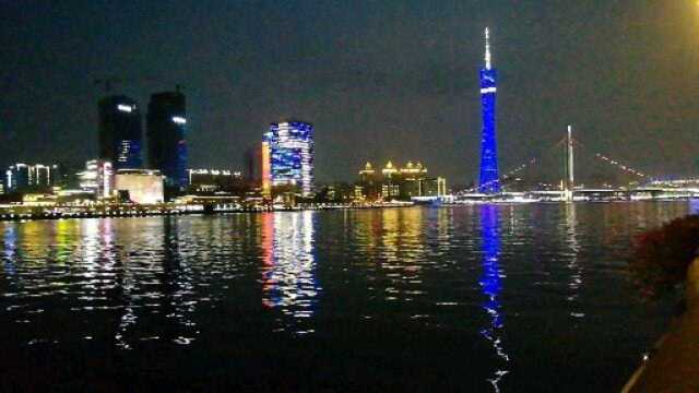 珠江河夜景灯光