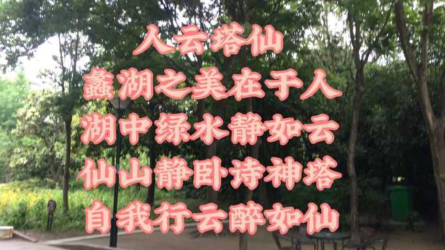 看完蠡湖公园,随便写了一首诗