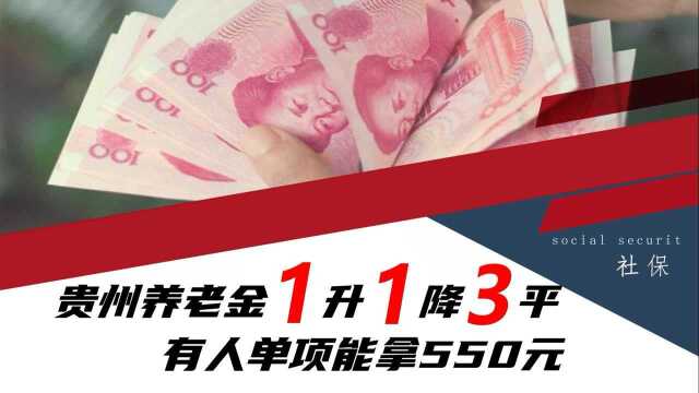 2021年贵州养老金涨了!调整一升一降三平,有人单月就多涨550元