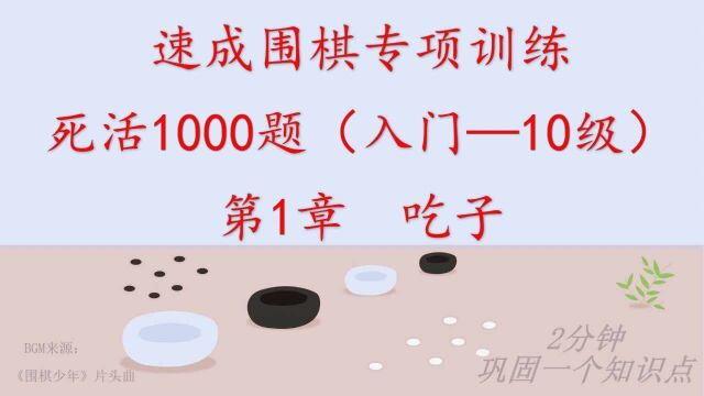 《速成围棋专项训练死活1000题 入门—10级》第1章 吃子