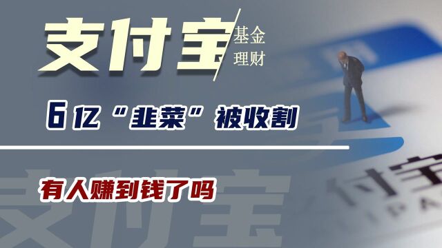 6亿“韭菜”被收割?支付宝理财可信度多少?有人赚到钱了吗?