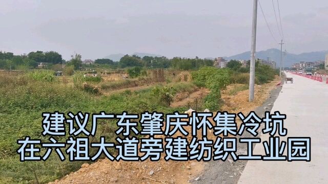 建议广东肇庆怀集冷坑六祖大道旁规划一个纺织工业园,把冷坑的制衣厂内衣厂引导到工业园,打造劳动力密集型产业集聚发展,为怀集及至肇庆