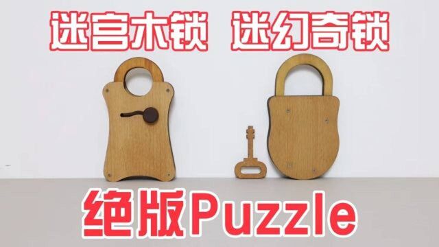 绝版Puzzle:迷宫木锁VS迷幻奇锁!以为看不到结构就解不开吗?