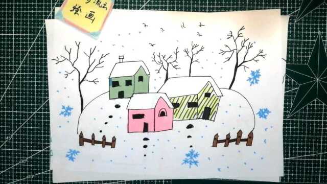 画一幅雪景绘画