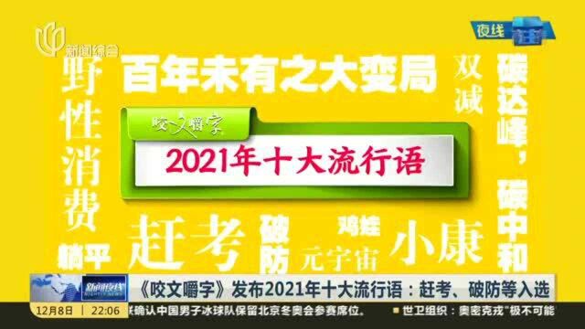 《咬文嚼字》发布2021年十大流行语:赶考、破防等入选