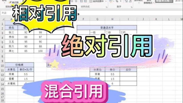 Excel中相对引用,绝对引用,混合引用必须学会