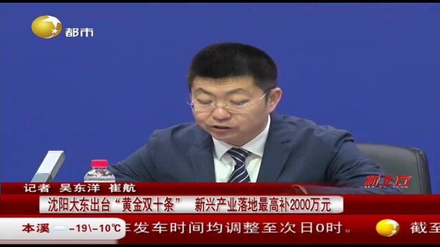 沈阳大东出台“黄金双十条”新兴产业落地最高补2000万元