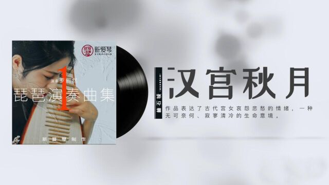 “三千宫阙一家帝,两万韶音几个鸢.”琵琶演奏名曲《汉宫秋月》