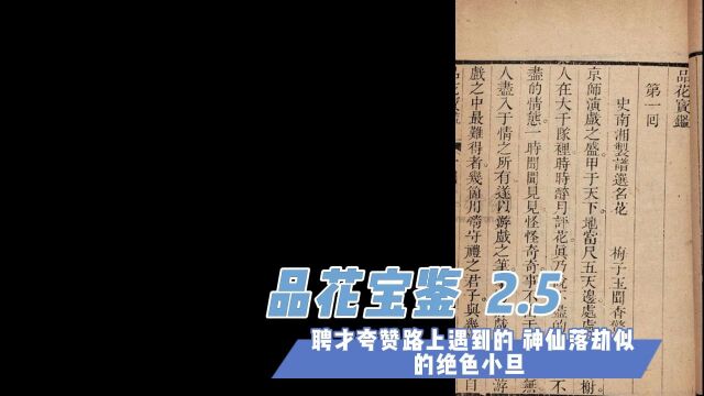 品花宝鉴 2.5 聘才夸赞路上遇到的 神仙落劫似的绝色小旦