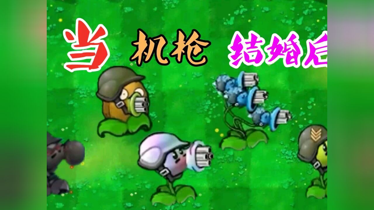 植物大战僵尸:当"机枪射手"结婚后,全体僵尸心中惶恐不安!
