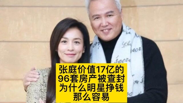 张庭价值17亿的96套房产被查封,为什么明星挣钱那么容易