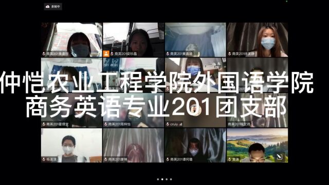 仲恺农业工程学院外国语学院商务英语201团支部活力在基层主题线上主题团课