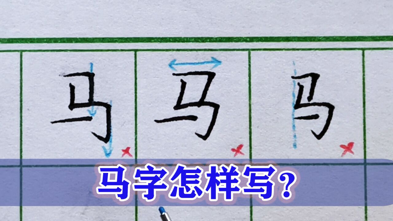 马字怎样写好看?懂得书写规律,轻松写好"乌,马,鸟"类型的字