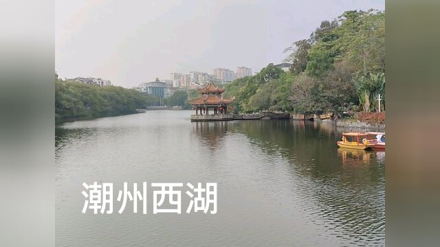 潮州八景之西湖渔筏所在地潮州西湖,隐藏在古城区的传统园林