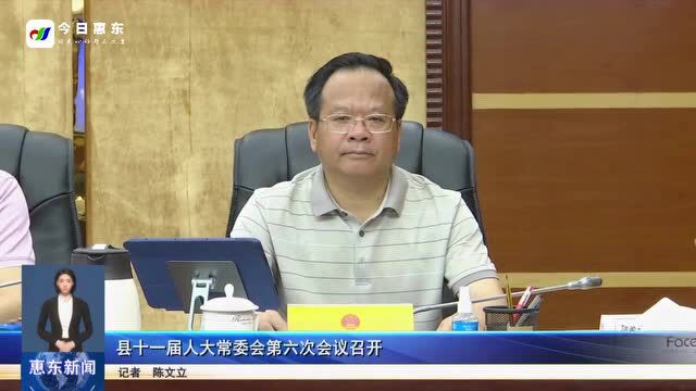 惠东县十一届人大常委会第六次会议召开