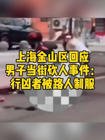 10晚上海金山区男子当街砍人事件_腾讯视频