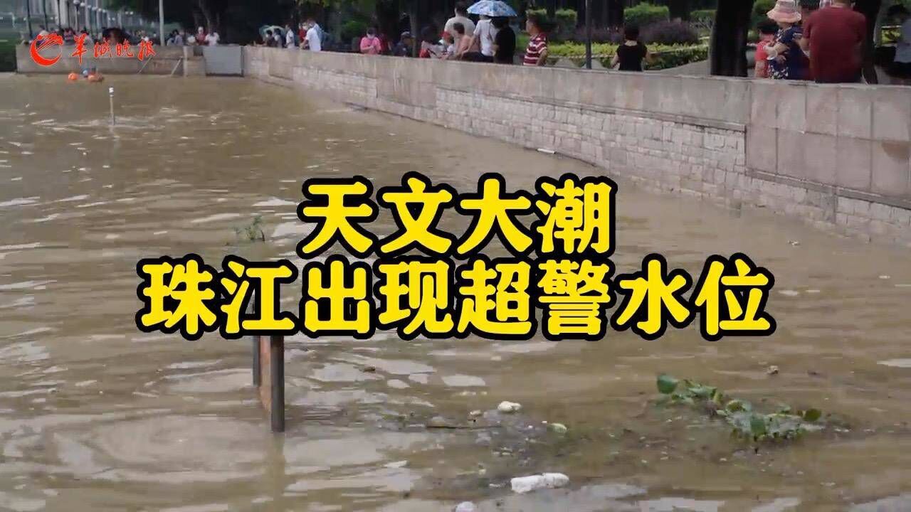 【图集+视频】珠江水位上涨,广州部分江边道路和设施“在水中央”