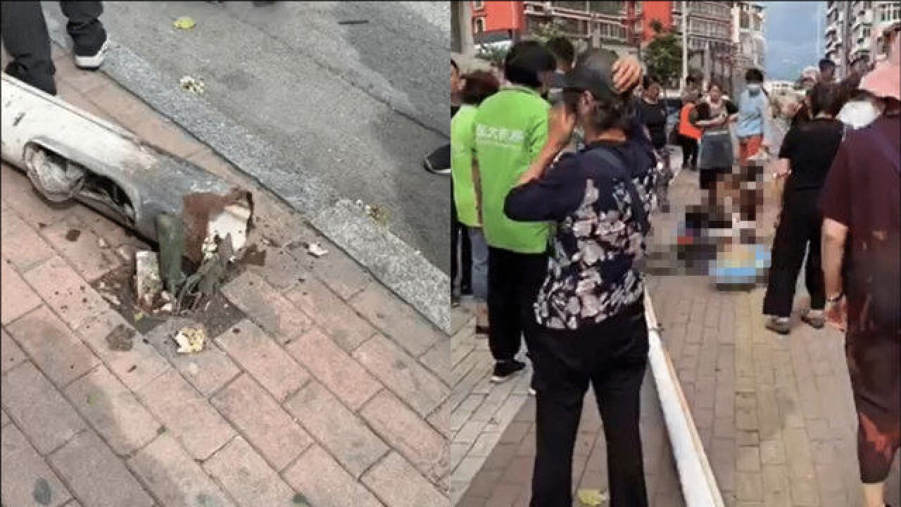 路灯倒塌砸中路人,男子当场身亡,目击者:路灯杆根部已经锈蚀