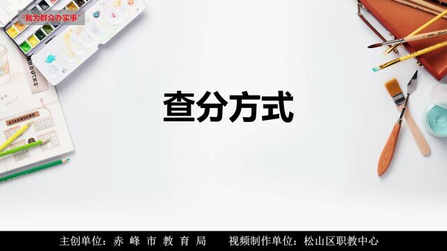 视频三:查分操作演示