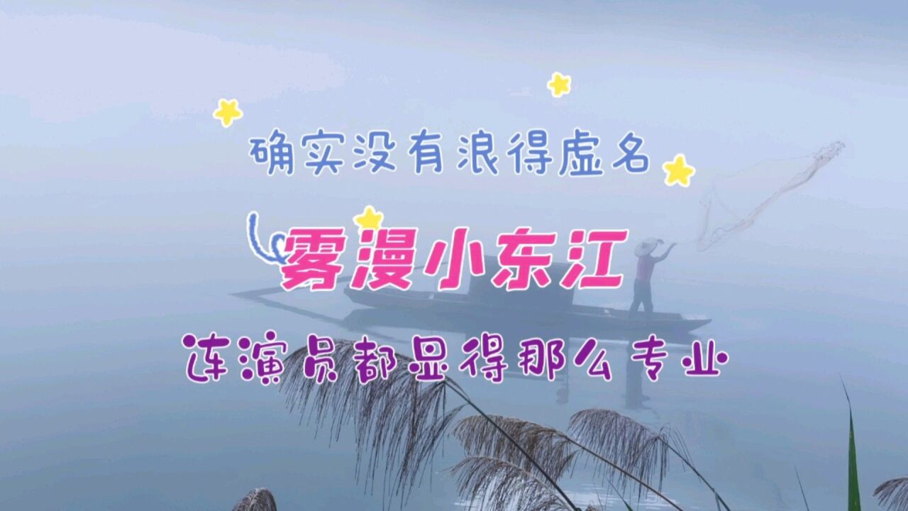 雾漫小东江,确实没有浪得虚名,连演员都显得那么专业