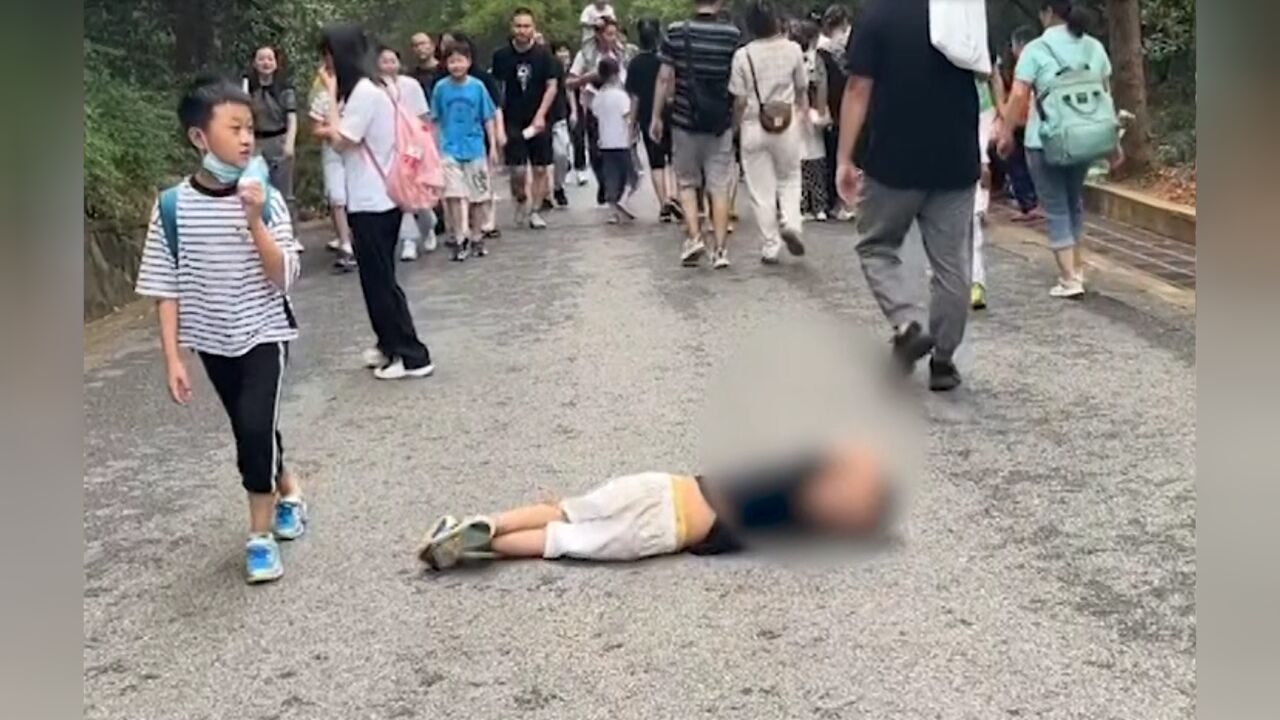 小男孩护头滚下山,目击者:旁边小孩对他竖大拇指,称真是个天才