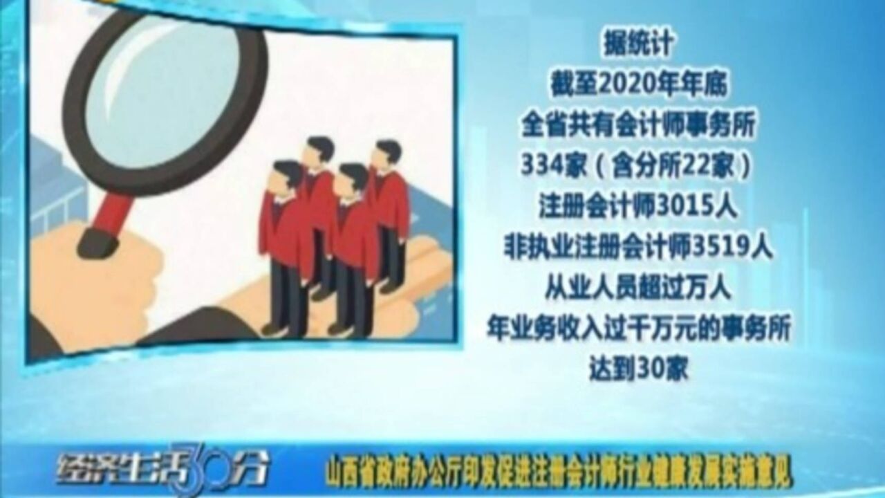 山西省政府办公厅印发促进注册会计师行业健康发展实施意见