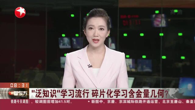 “泛知识”学习流行 碎片化学习含金量几何?