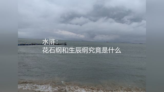 水浒:花石纲和生辰纲究竟是什么