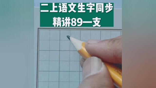 二年级语文上册生字同步精讲89—支#练字