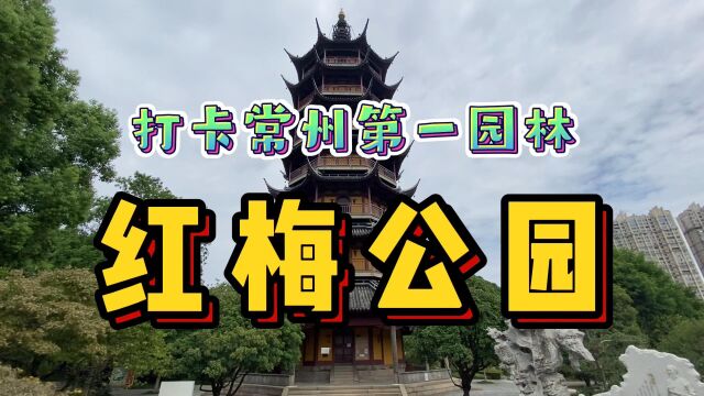 实拍常州红梅公园!深处闹市却免费开放,园内的历史古迹源远流长