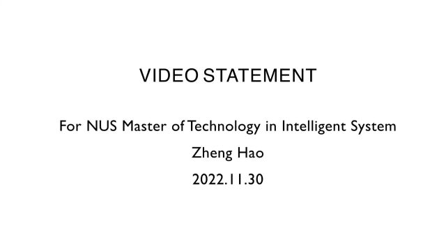 NUS  intelligent system video statement