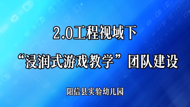 2.0工程视域下“浸润式游戏教学”团队建设