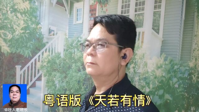 老班长翻唱一首粤语老歌《天若有情》不听你真的感觉不到这首歌内涵!