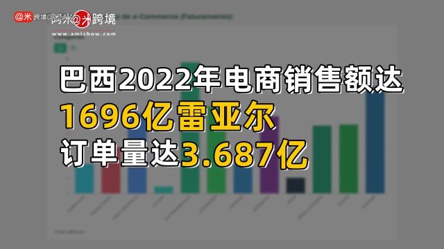 巴西2022年电商销售额达1696亿雷亚尔,订单量达3.687亿