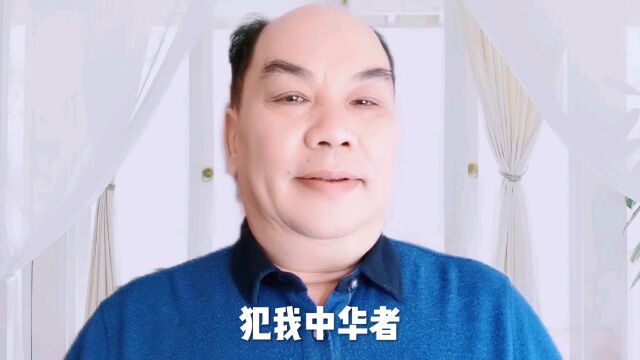 犯我中华者,虽远必诛,此话出自哪里?