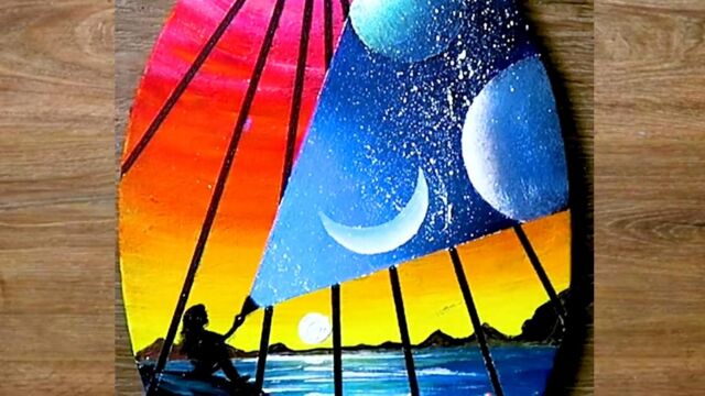 「丙烯画」遥望星河,宇宙是人类的最终极浪漫